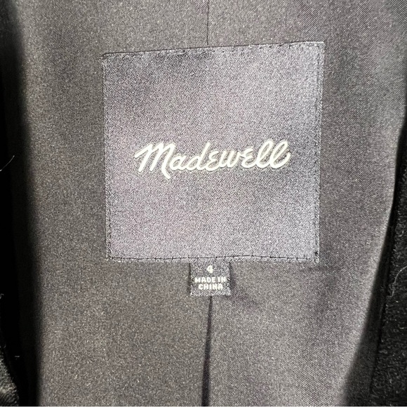 Madewell Blazer Womens 4 Black Velvet Office Career Business Dressy Outerwear - Picture 6 of 8